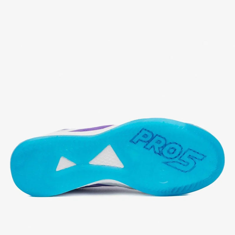 Chuteira Futsal Umbro Pro 5 Bump Unissex - Branco+Roxo