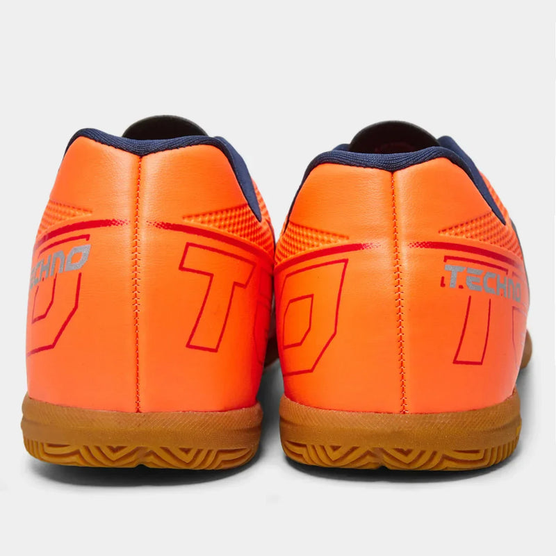 Chuteira Futsal Umbro Techno Unissex - Laranja+Marinho