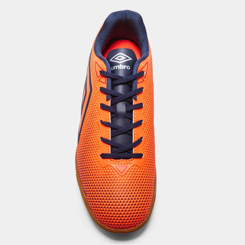 Chuteira Futsal Umbro Techno Unissex - Laranja+Marinho
