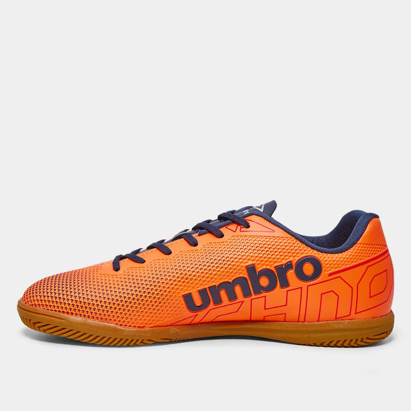 Chuteira Futsal Umbro Techno Unissex - Laranja+Marinho