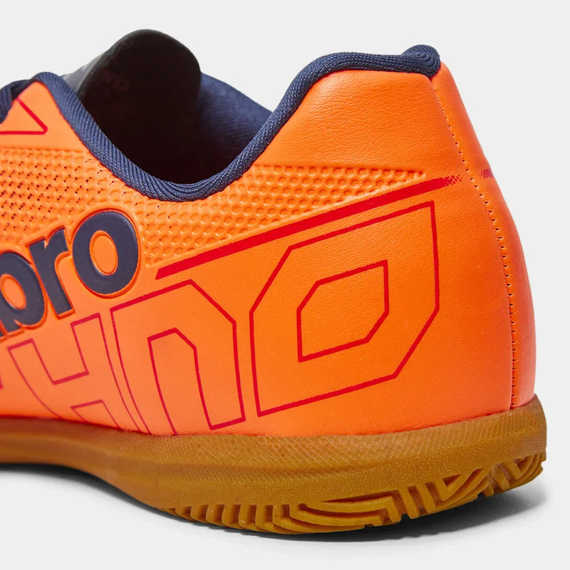 Chuteira Futsal Umbro Techno Unissex - Laranja+Marinho