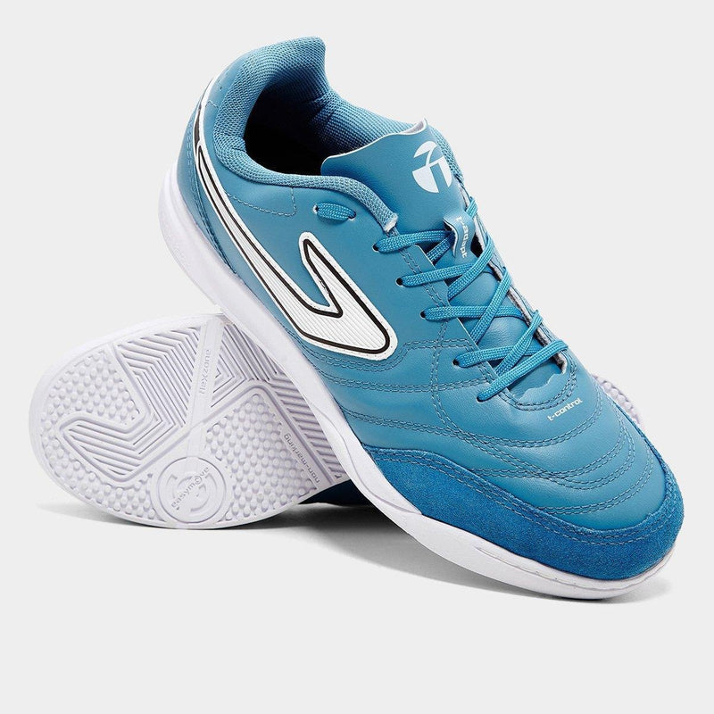 Chuteira Futsal Topper Maestro Club V Prisma Unissex - Azul+Branco